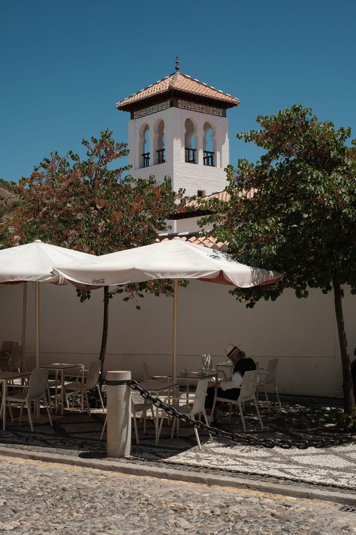 Coffee next to Granada's Mosque